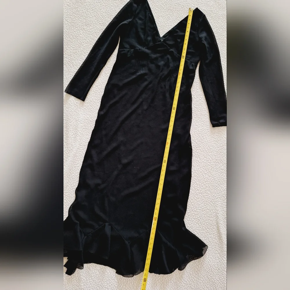 GIVENCHY Off Shoulder Maxi Dress Gown Black Sz 14 Org $5,995 - Picture 15 of 16